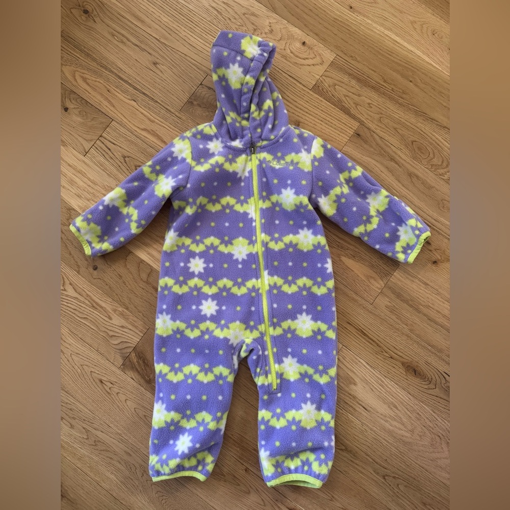 Columbia Infant Snowtop II Bunting Fleece Baby 6-12 Daisy dot print